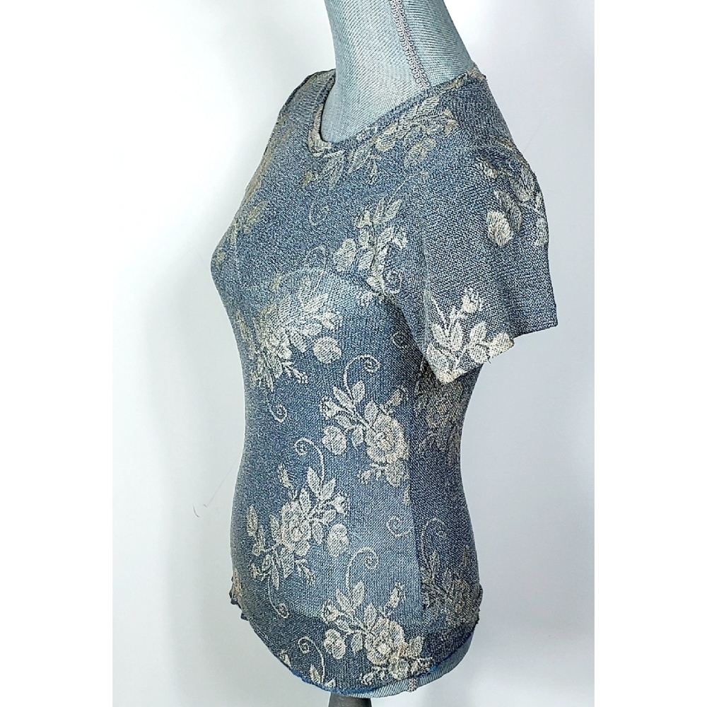 SOLD☆ Hanky Panky Short Sleeve Mesh Stretch Top - Picture 3 of 4